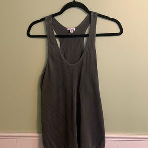 Charcoal racer back tee